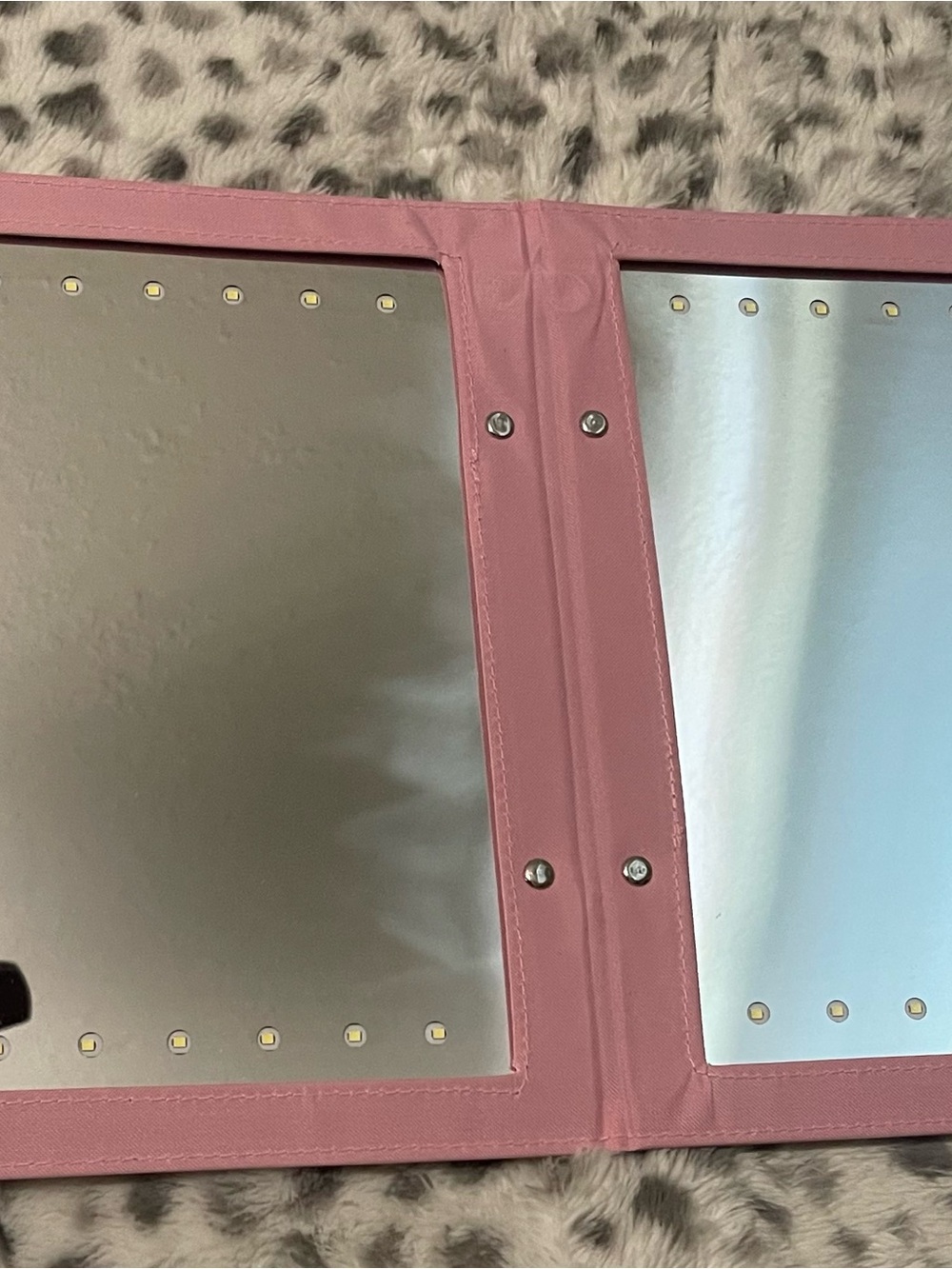 Pink LED Ring Light Panel - Dual-Section Vanity Light - Picture 2 of 7